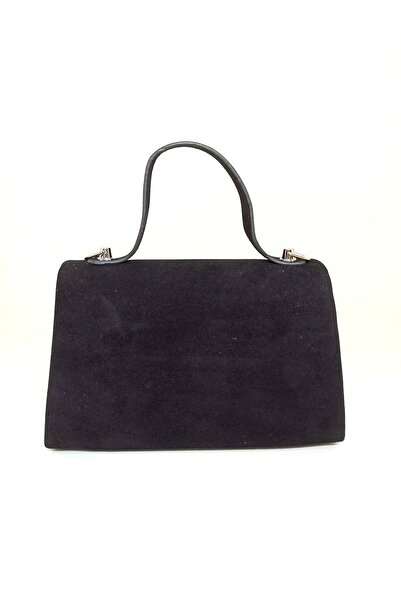 dizaynbag Women's Black Suede Mini Evening Dress Bag