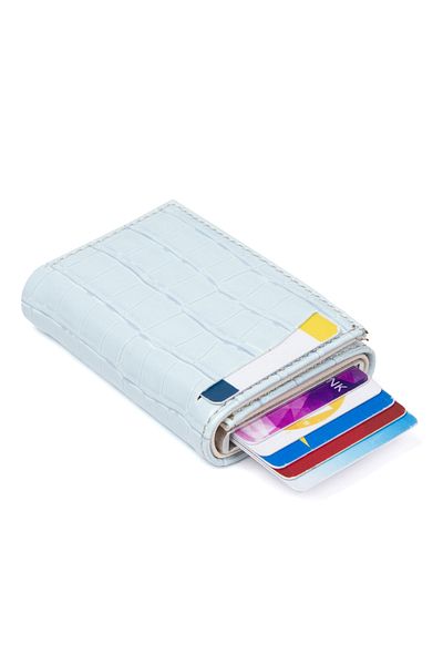 Linatigers Suport card portofel cu mecanism din aluminiu premium cu model crocodil crocodil Lt-5321