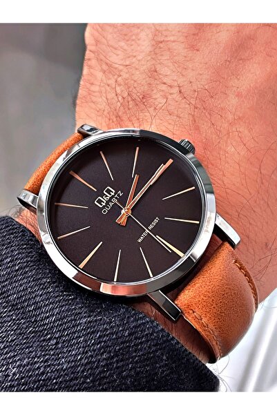 Q&Q Q892j254yy سوار جلدي للرجال