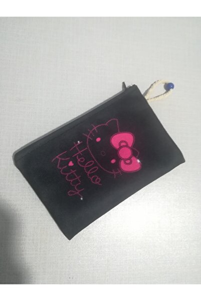 owl bag Несесер-портфейл Hello Kitty с черен розов шарен дизайн