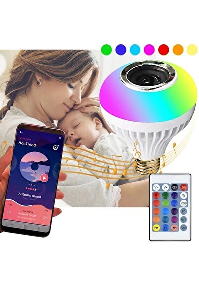 Genel Markalar Nanopro Hoparlör Akıllı Rgb Ledli Ampul Müzikli Lamba Ses Bombası Led Music Bulb/app
