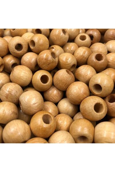 Yumuşakkeçe Drvene okrugle perle polirane 14 mm 70 komada