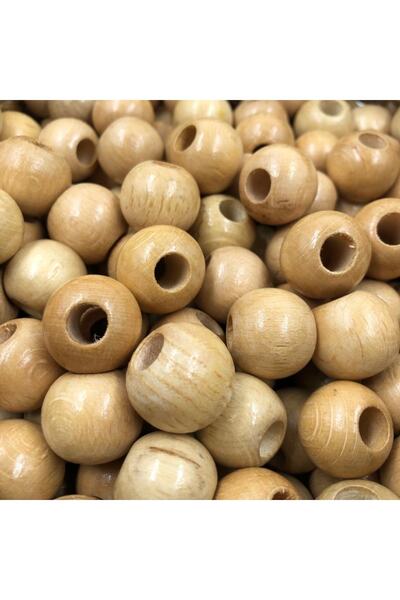 Yumuşakkeçe Mărgele Rotunde Din Lemn Lustruite 20 Mm 50 Bucăți