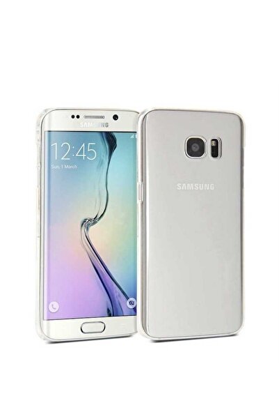 ZM STORE Samsung Galaxy S6 Edge Kılıf Zore Süper Silikon Ince Şeffaf Kapak