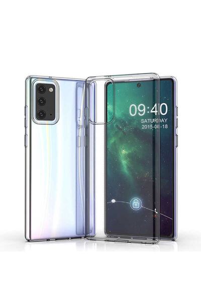 ZM STORE Samsung Galaxy Note 20 Kılıf Zore Süper Silikon Ince Şeffaf Kapak
