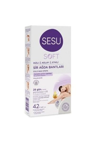Sesu Pack of 42 Pk Soft Sesu Wax Tape - Tekli̇di̇rtd