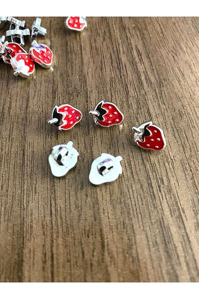 canan dizayn 9 Mm Nickel Footed Strawberry Metallized Button (20 PCS)