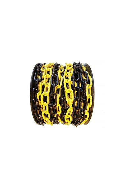 Mfk 8mm Plastik Zincir Sarı Siyah 10 mt