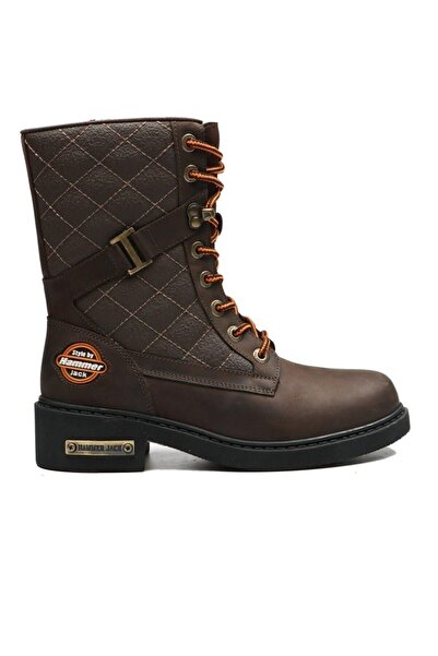 Hammer Jack Γνήσιες Δερμάτινες Γυναικείες Μπότες Καφέ 15945 V2