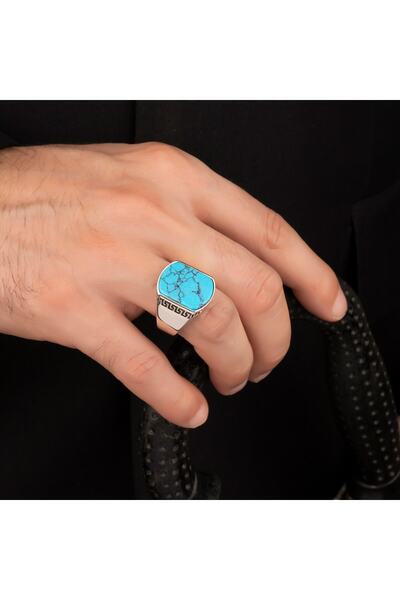 Argento Silver Firüze Taşlı 925 Ayar Gümüş Yüzük