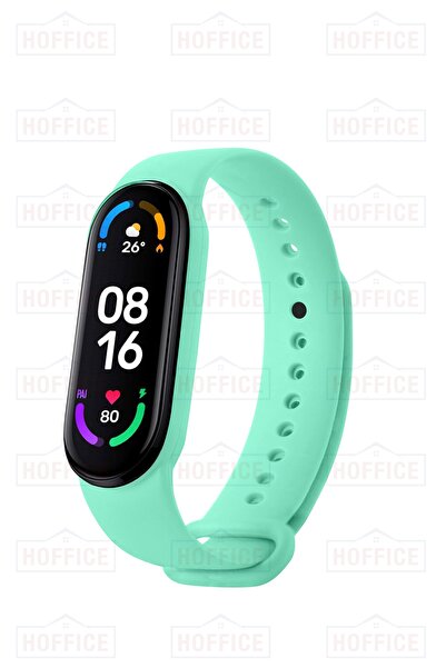 HOFFICE Xiaomi Mi Band 5/6 Uyumlu Yüksek Kalite Silikon Kordon (SADECE KORDON...
