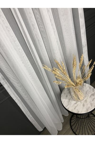 Brillant Tül Perde Galina Desen Etek Kurşun Sarım (düz Dikim )1 E 1 Pile Düz ...