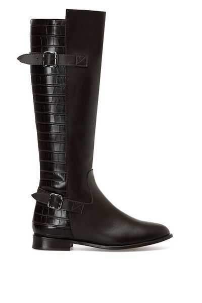 İnci Daria 2pr braune flache Damenstiefel