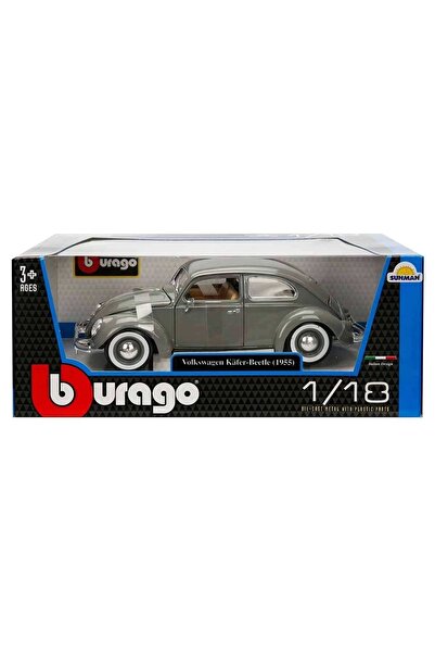BBURAGO 1:18 Volkswagen Kafer Beetle 1955 Model Araba