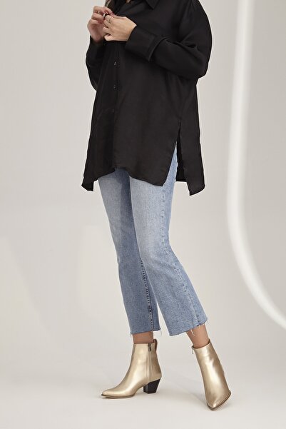 AYAKKABI PRENSİ Gorky Gold 5 cm Women's Boots & Bootie, High Heels