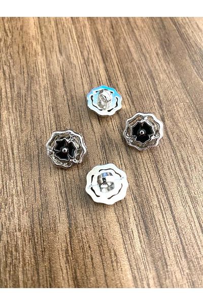 canan dizayn 15 Mm Nickel Black Leg Metallized Button (15 PCS)