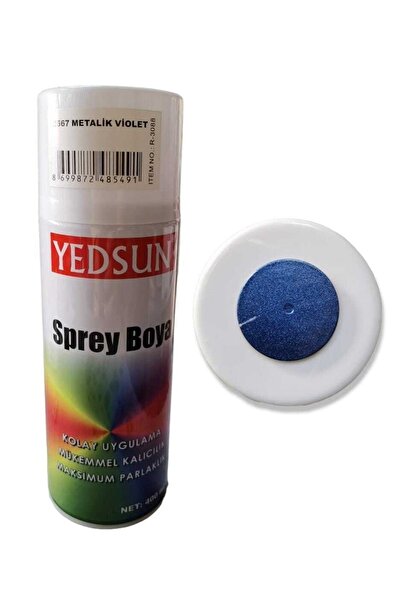 Yedsun Metalik Viyolet Sprey Boya – 400 ml | Metal, Ahşap, Plastik Yüzeyler Için