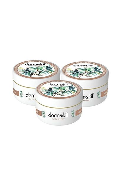 Dermokil 300 ml X 3 Pieces Olive Oil Face, Body and Natural Hand Cream