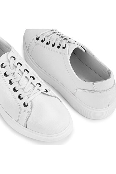 Ducavelli Pánské boty z pravé kůže Verano pro volný čas, letní sportovní boty, lehké boty, bílé kožené boty