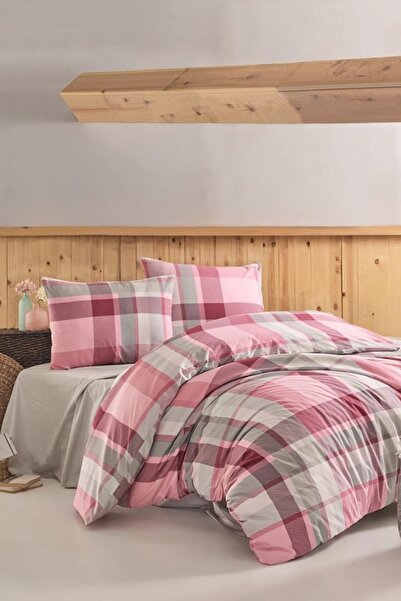 Taç Kristal Ranforce Çift Kişilik Nevresim Takımı Pamir Gülkurusu