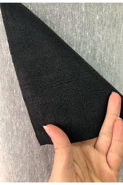 turkanlarhome Zen Nubuck Stain Resistant Upholstery Fabrics by the Meter (Auto Upholstery, Furniture Upholstery, etc.) Black Color