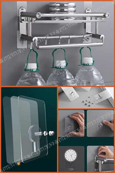 Greathings 4 Adet Süper Güçlü Çerçeve Askısı Pin Delgisiz Vidalı Tırnak Kanca...