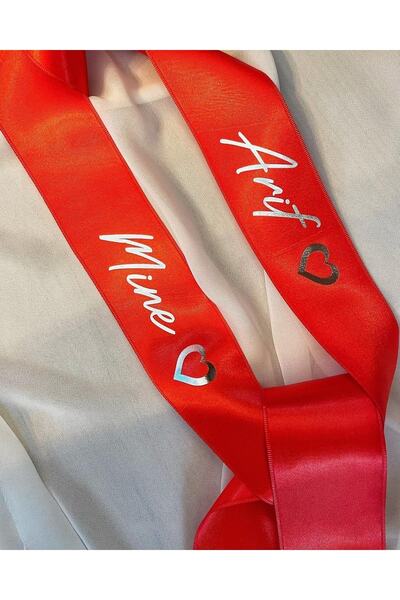 Renna Kırmızı Gelin Kuşağı Varak Yazılı 1,5 Metre