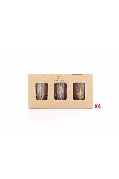 Porland Botanical Mini 3-Piece Glass Set 100cc 4-Piece 04fia002500