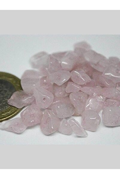 Dcstore Piatra de cuarț roz perforată din piatră naturală reală dimensiune mi...