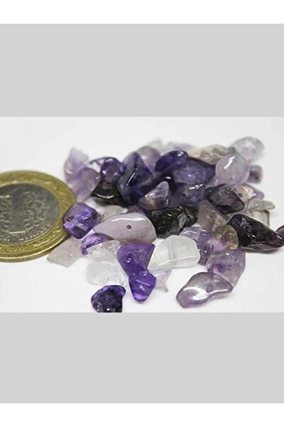 Dcstore حجر الجمشت الطبيعي الحقيقي المثقوب حجم صغير 50 قطعة