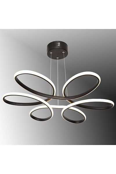 TT AYDINLATMA Tt313-sy Matte Black Daisy Model - LED Chandelier with 3 Light Modules