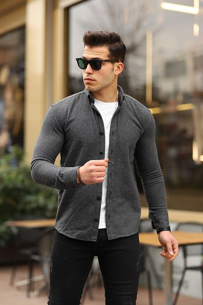 YNGMENCLASS Slim Fit πουκάμισο ξυλοκόπος
