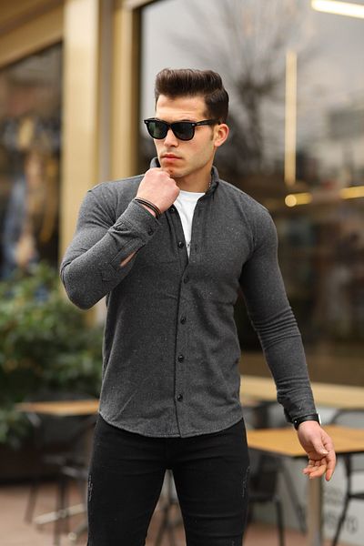 YNGMENCLASS Slim Fit πουκάμισο ξυλοκόπος