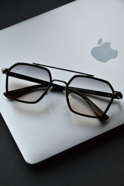 LOOKUP NEW للجنسين النساء الرجال Uv400 حماية لونين التدرج الأسود الموسم الجدي...