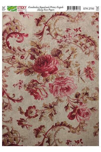 Rich Sticky Kendinden Yapışkanlı Pirinç Dekopaj Kağıdı A3 (29,7x42cm) Boyutun...