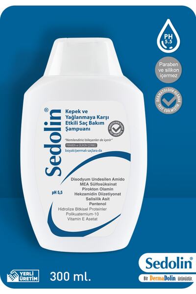 Sedolin Kepek Ve Yağlanmaya Karşı Şampuan 300 Ml