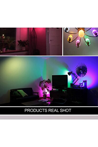 Derwell Yeni 2025 Rgb Led Ampul Çok Renkli Led Home Uzaktan Kumandalı Dim Edilebilir Ampul Rengarenk Ampül