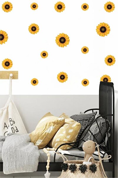 Piksel Grafik Sunflower Wall Sticker
