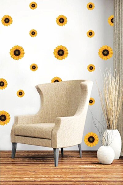 Piksel Grafik Sunflower Wall Sticker