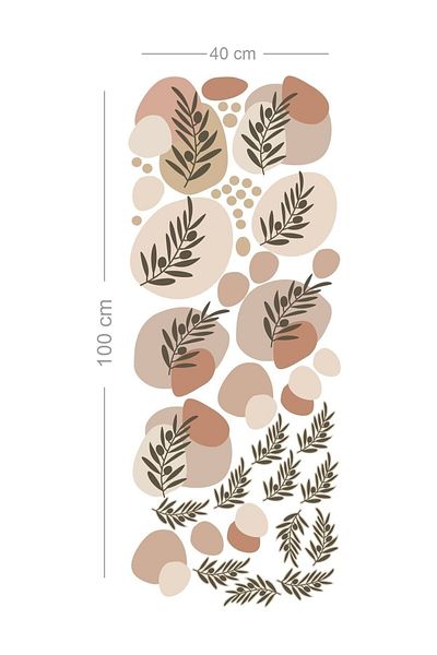 Piksel Grafik Model Boho Ramă de măslin