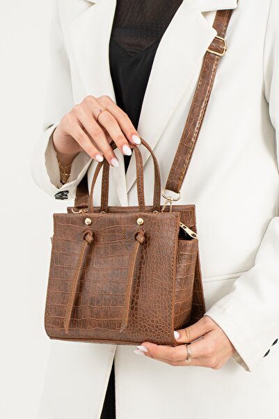 ESTUTE Γυναικεία τσάντα ώμου και χεριού με κόμπους Mini City