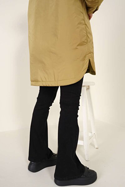 LİMABEL Тенденція Іспанські джинси з високою талією, що не зношуються Чорні іспанські джинси (з еластаном)