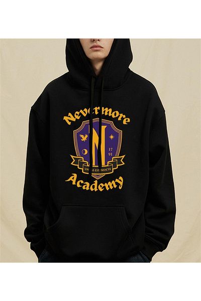 Touz Oversize Hoodie with Black Door Niiss Boutique Nevermore Academy Wednesday
