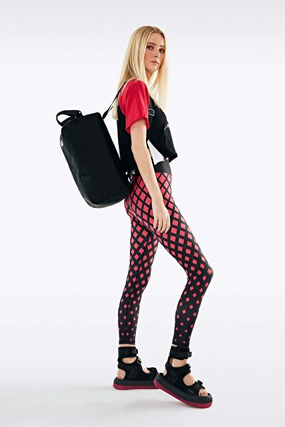 VDR Fuşya Siyah Tayt 11514