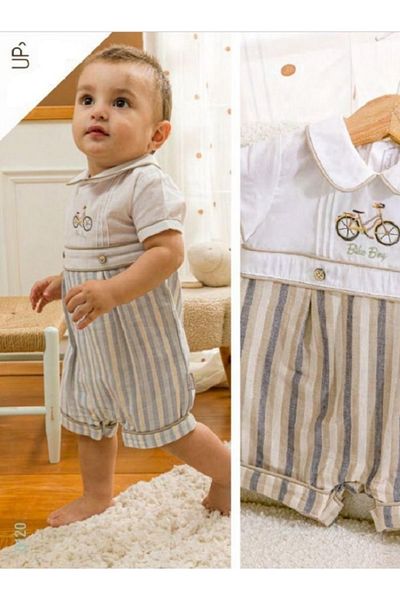 Babydola بذلة صيفية من الكتان للأطفال الرضع 100% قطن