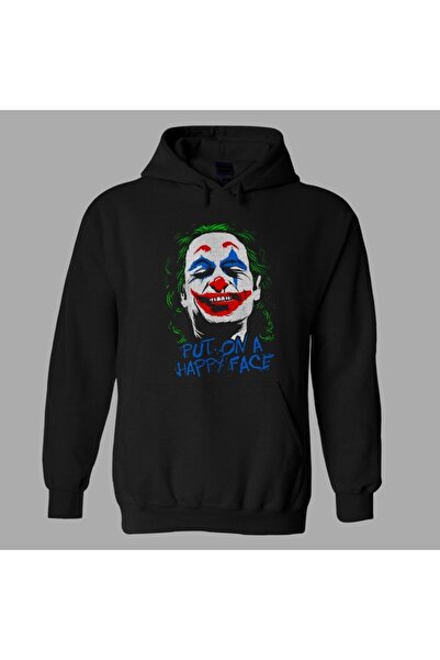 nrage Oversize Joker Put On A Happy Face Black Hoodie