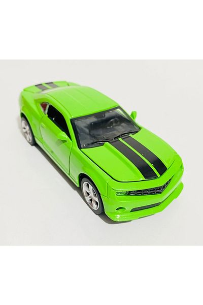tmtoysandmore كامارو موديل أبواب سيارة معدنية غطاء محرك السيارة يفتح باللون الأخضر