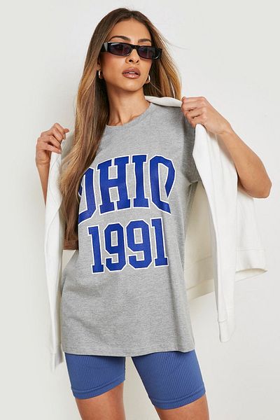 Machetta Γκρι μπλουζάκι Ohio 1991 Printed Oversize
