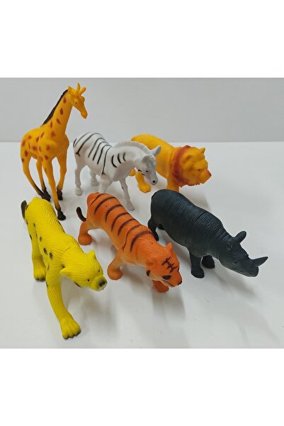 Tower Toys Oyuncak Vahşi Hayvanlar Poşetli 6 Lı Hayvan Seti Et Plastik Hayvan...