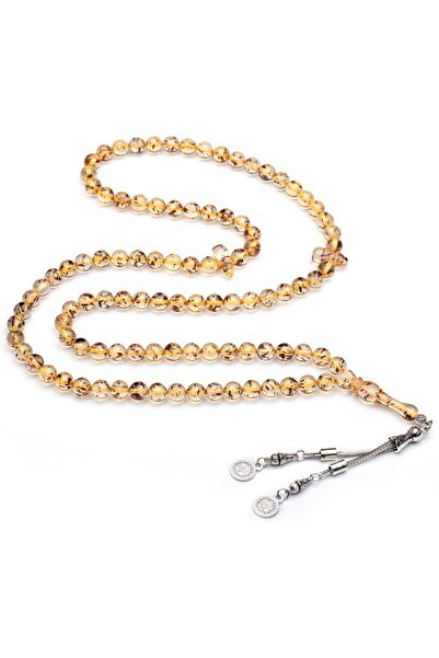 enderun 99luk Hakiki Kehribar Çay Fosilli Tesbih Namaz Tesbihi Dua Tesbihi Hediyelik